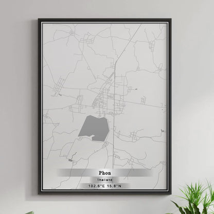 ROAD MAP OF PHON, THAILAND BY MAPBAKES