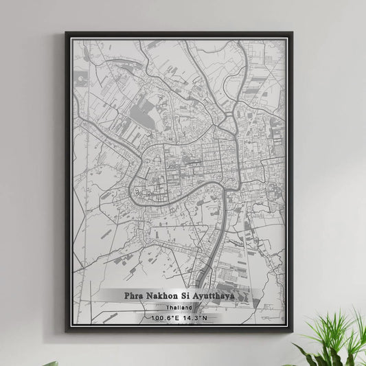 ROAD MAP OF PHRA NAKHON SI AYUTTHAYA, THAILAND BY MAPBAKES