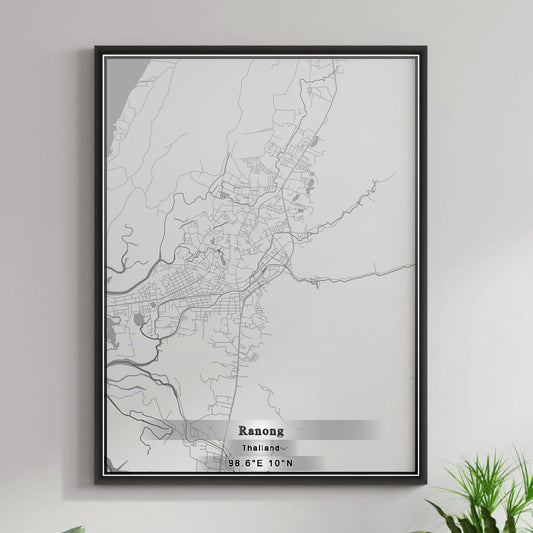 ROAD MAP OF RANONG, THAILAND BY MAPBAKES