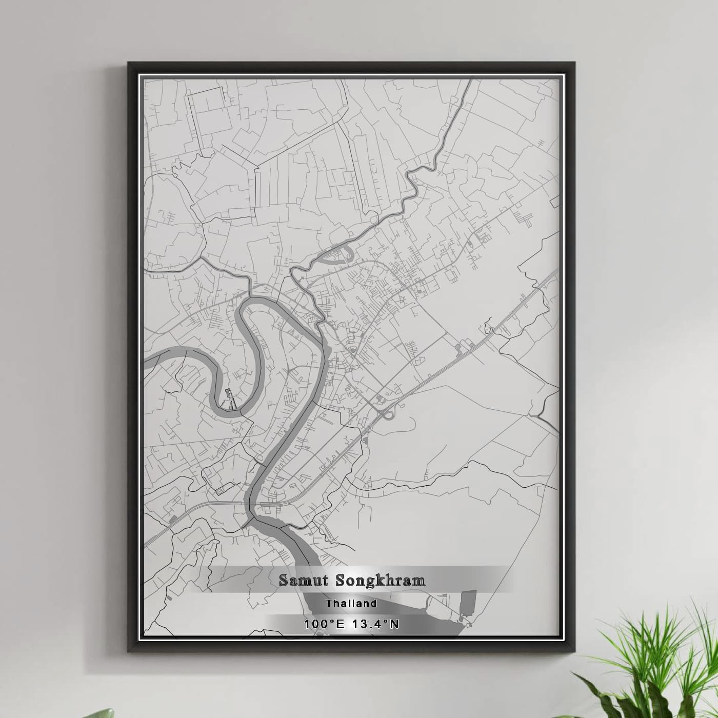 ROAD MAP OF SAMUT SONGKHRAM, THAILAND BY MAPBAKES