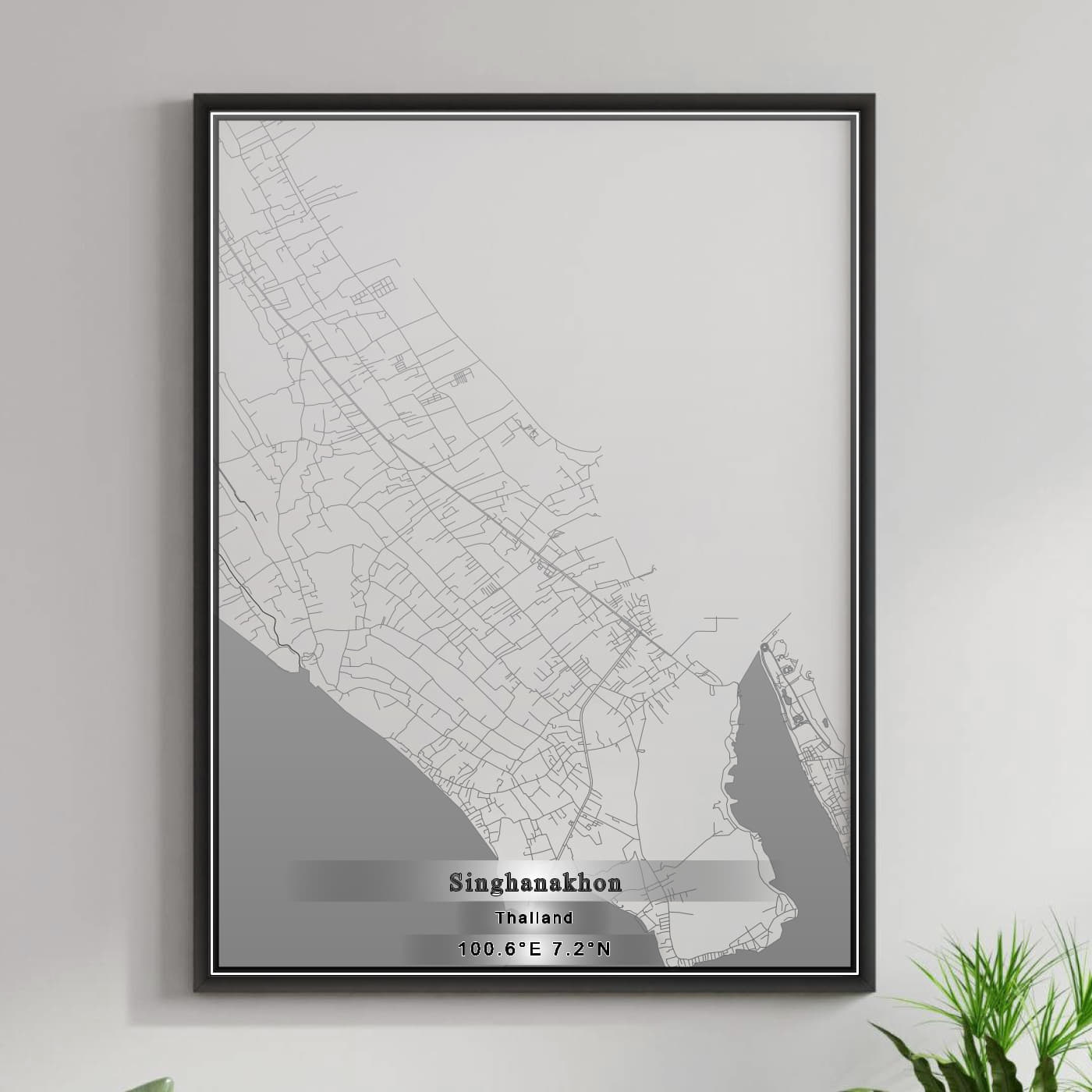 ROAD MAP OF SINGHANAKHON, THAILAND BY MAPBAKES