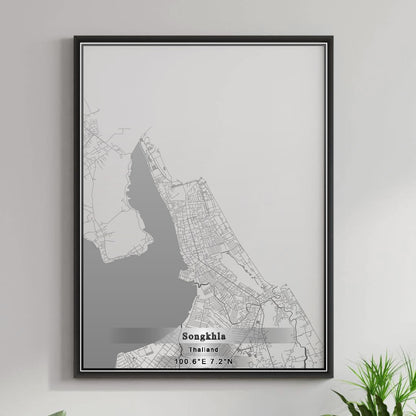 ROAD MAP OF SONGKHLA, THAILAND BY MAPBAKES