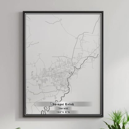 ROAD MAP OF SU-NGAI KOLOK, THAILAND BY MAPBAKES