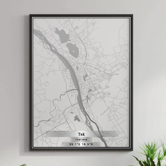 ROAD MAP OF TAK, THAILAND BY MAPBAKES