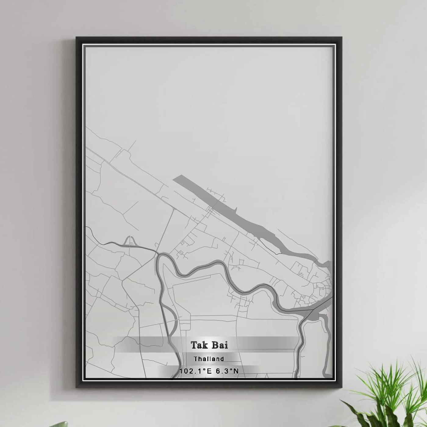 ROAD MAP OF TAK BAI, THAILAND BY MAPBAKES