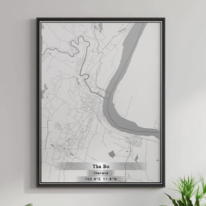 ROAD MAP OF THA BO, THAILAND BY MAPBAKES