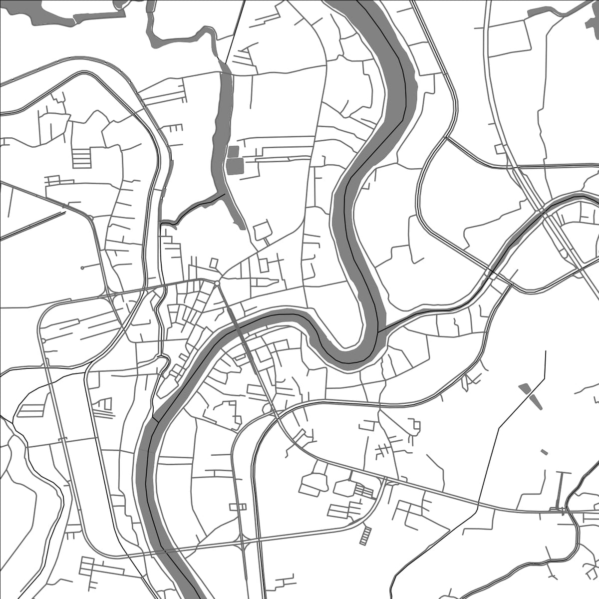 ROAD MAP OF ANG THONG, THAILAND BY MAPBAKES