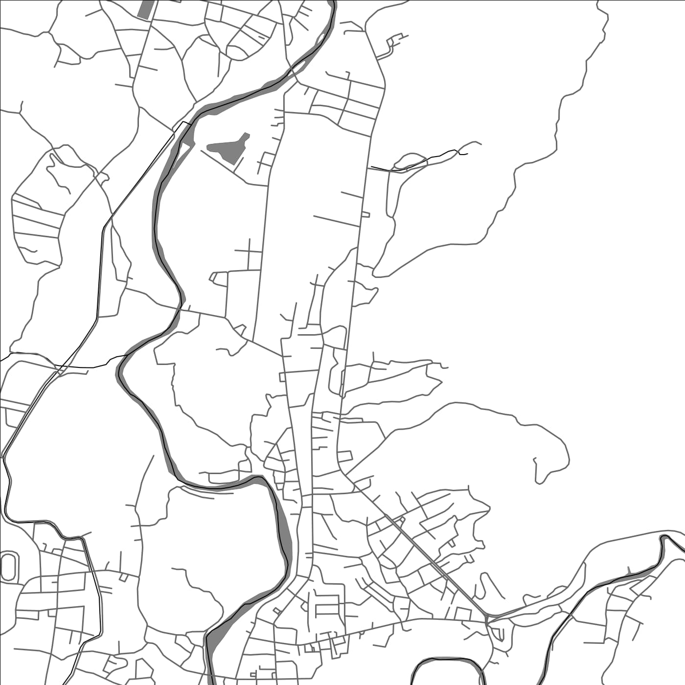 ROAD MAP OF BAN KAT, THAILAND BY MAPBAKES