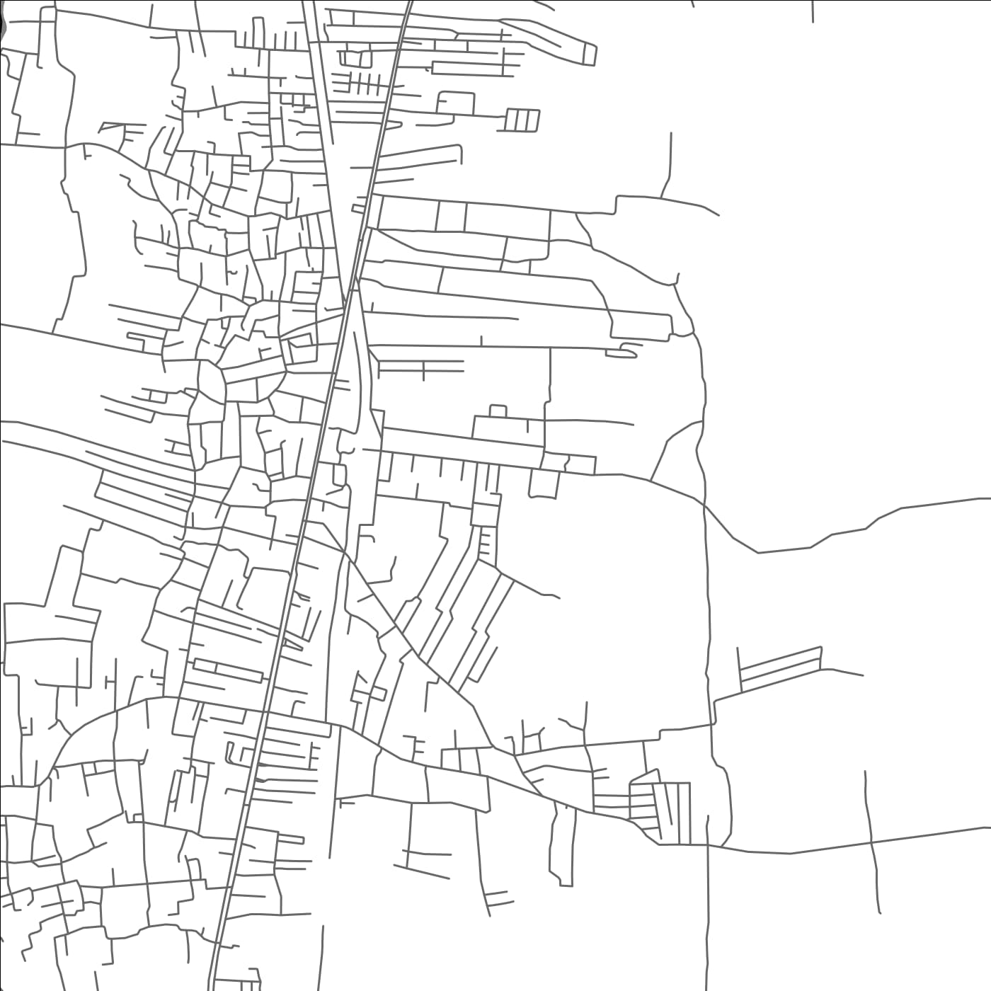 ROAD MAP OF BAN PHRU, THAILAND BY MAPBAKES