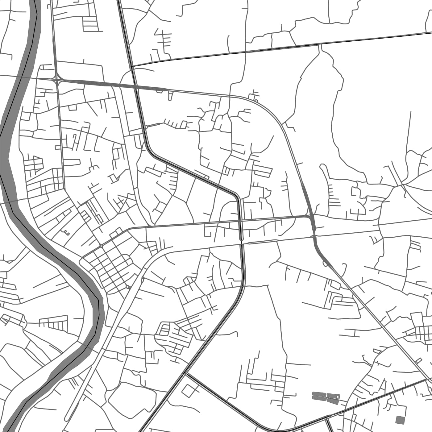 ROAD MAP OF BAN PONG, THAILAND BY MAPBAKES