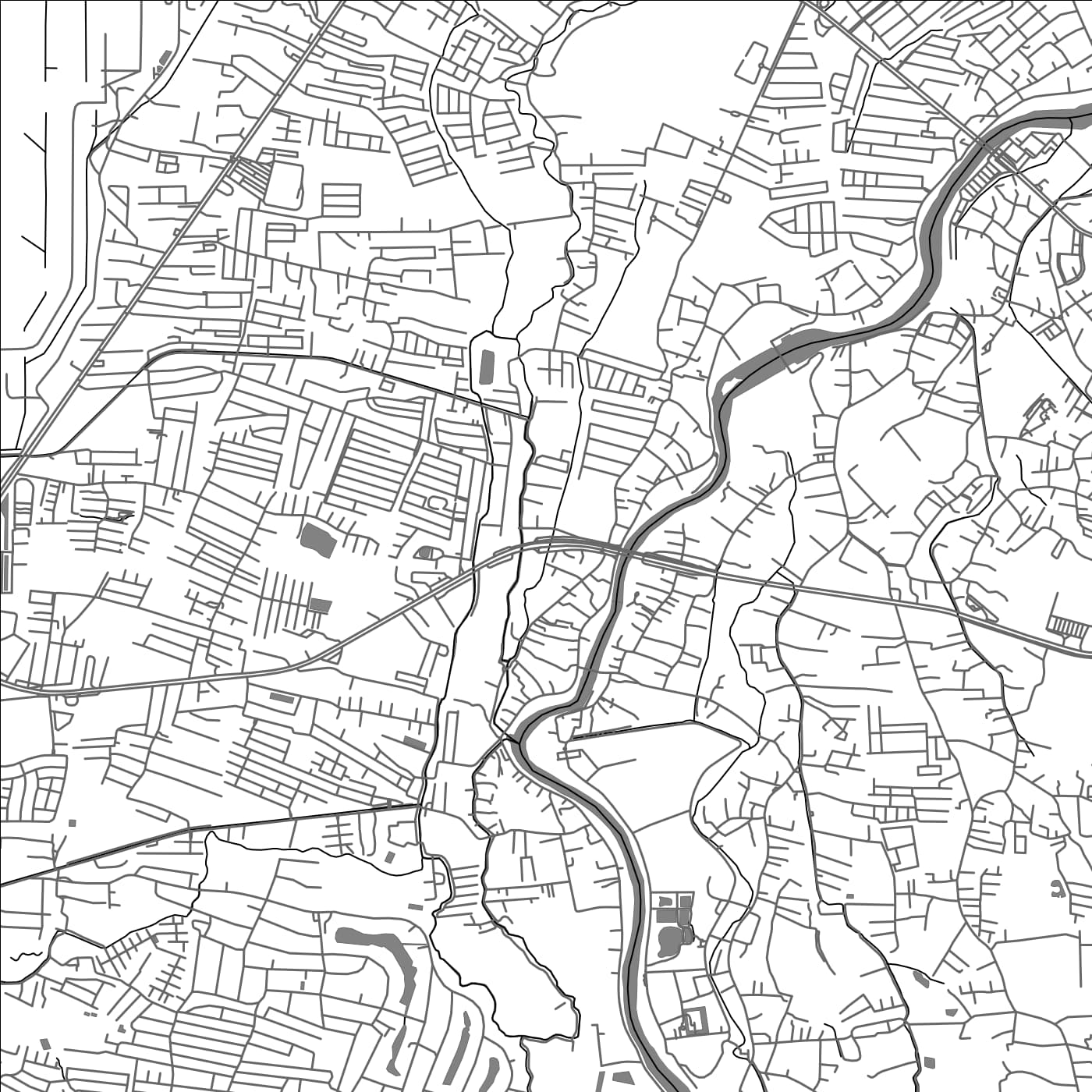 ROAD MAP OF BAN THA MAI I, THAILAND BY MAPBAKES