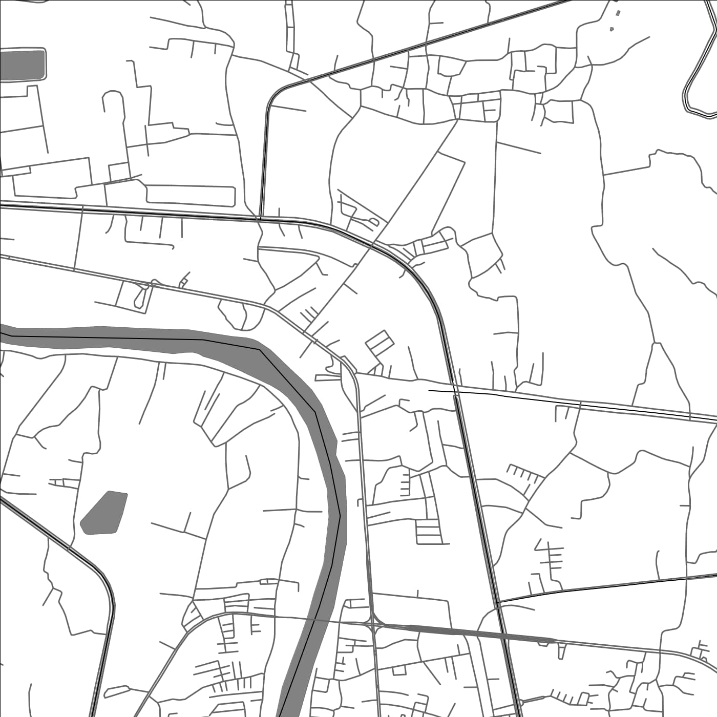 ROAD MAP OF BAN THA PHA, THAILAND BY MAPBAKES