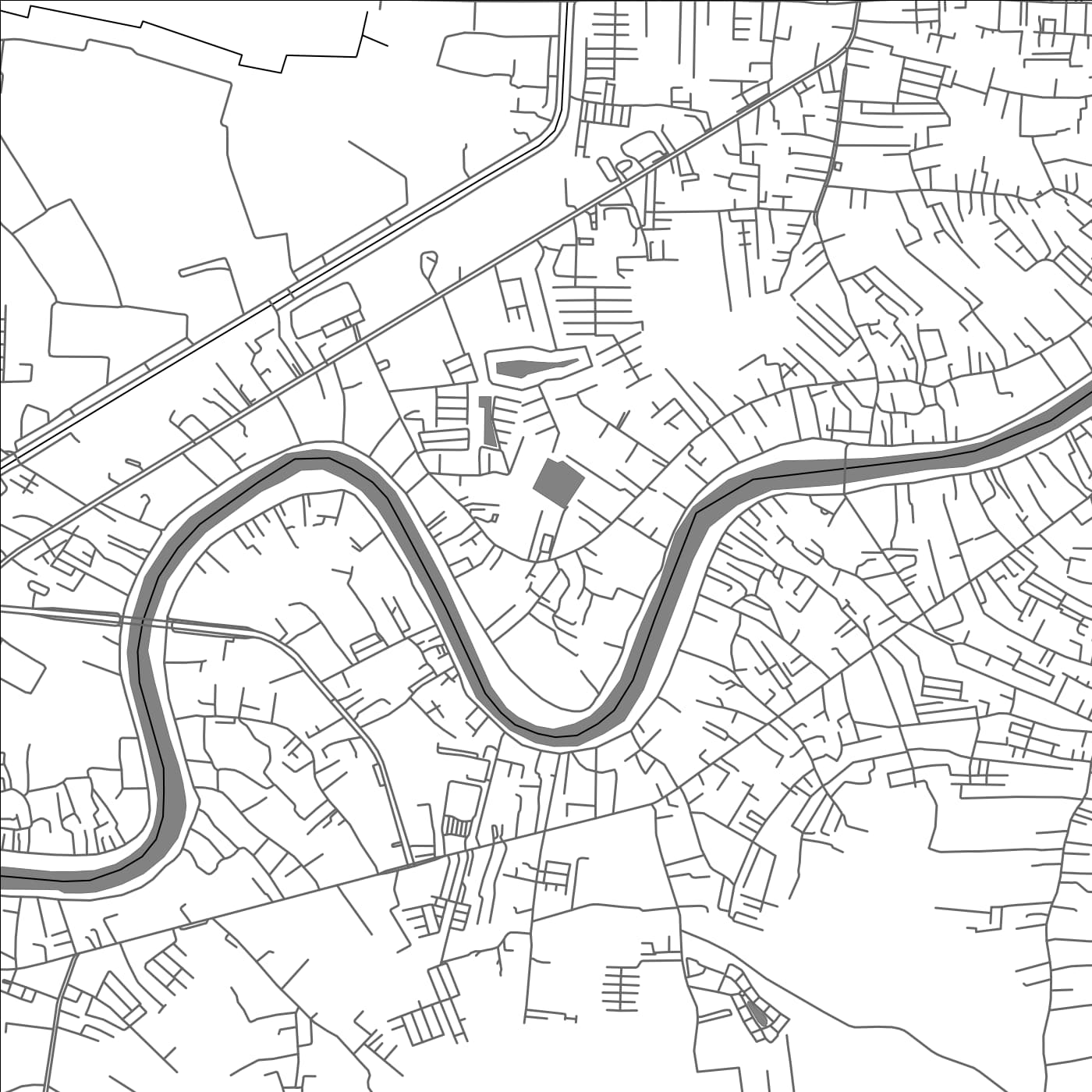 ROAD MAP OF BAN WAT CHAN, THAILAND BY MAPBAKES