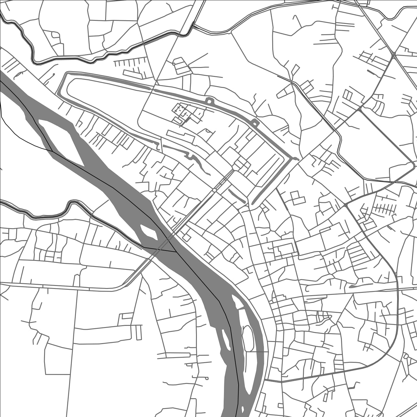 ROAD MAP OF KAMPHAENG PHET, THAILAND BY MAPBAKES