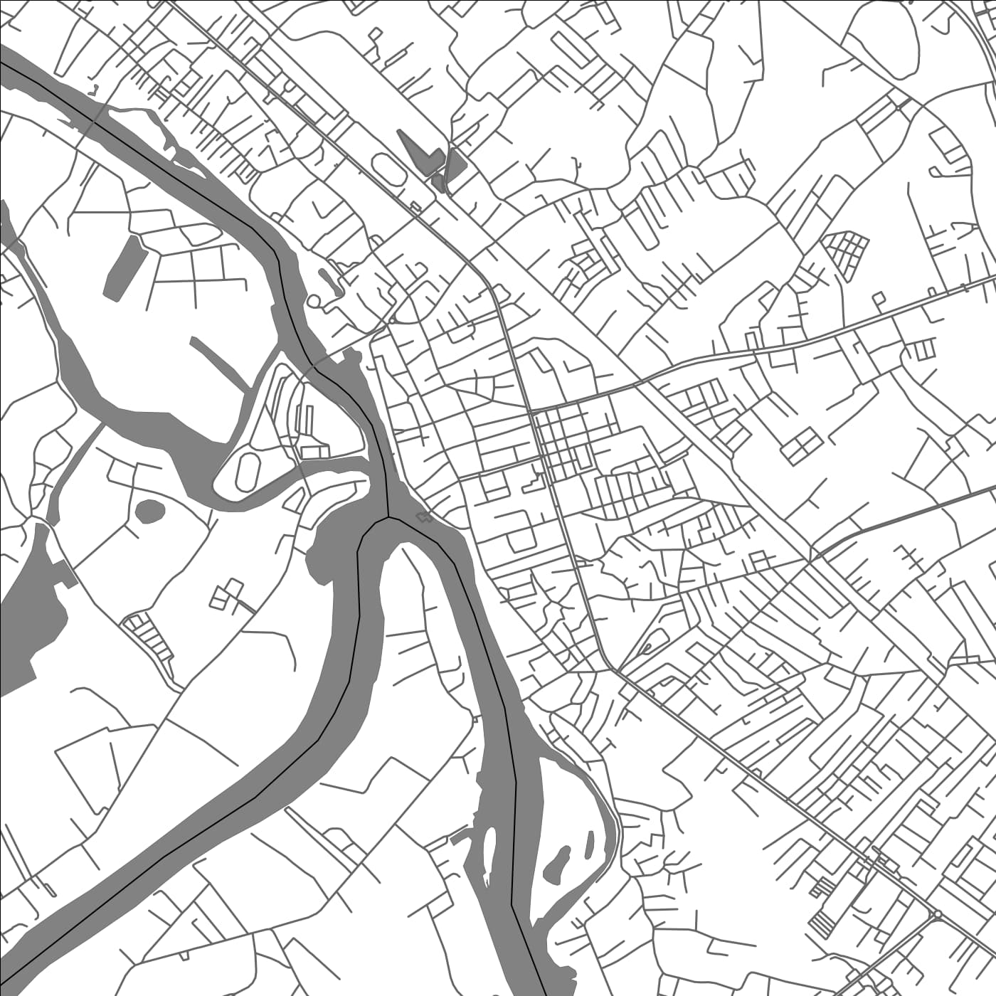 ROAD MAP OF KANCHANABURI, THAILAND BY MAPBAKES