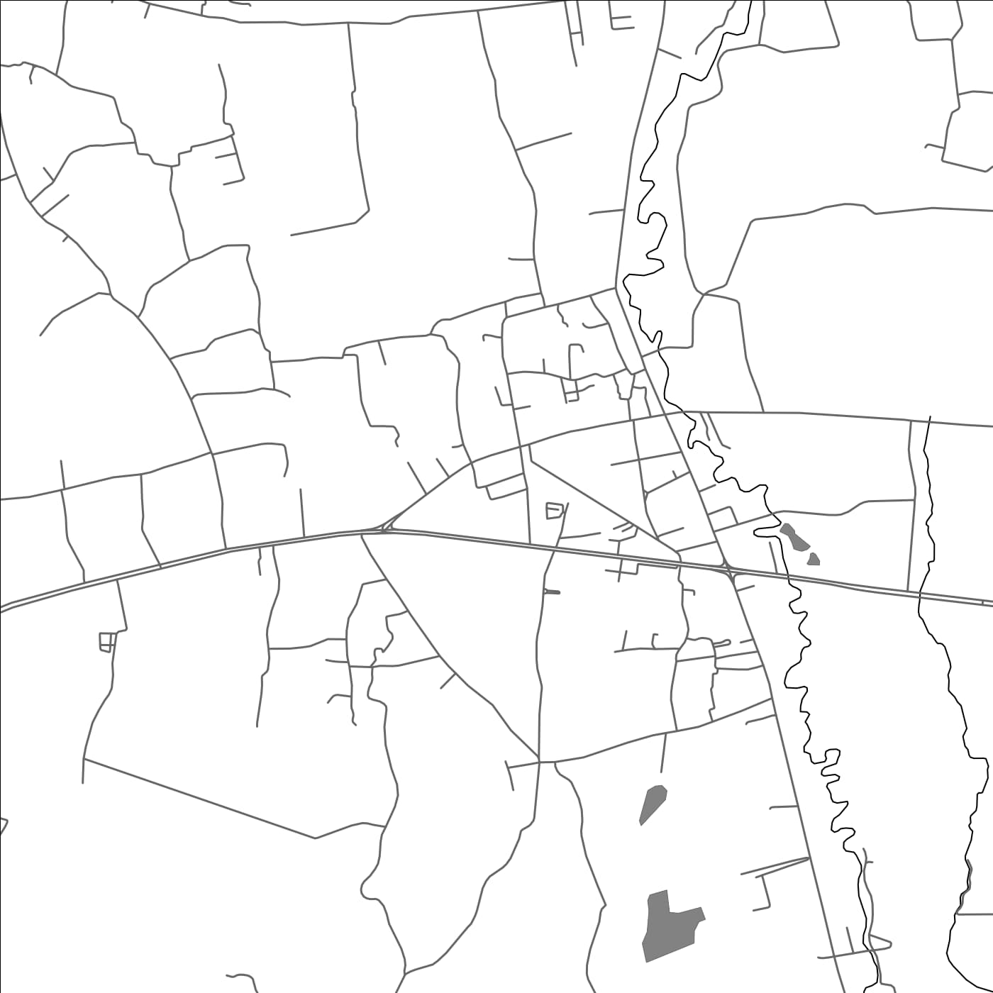 ROAD MAP OF KANCHANADIT, THAILAND BY MAPBAKES