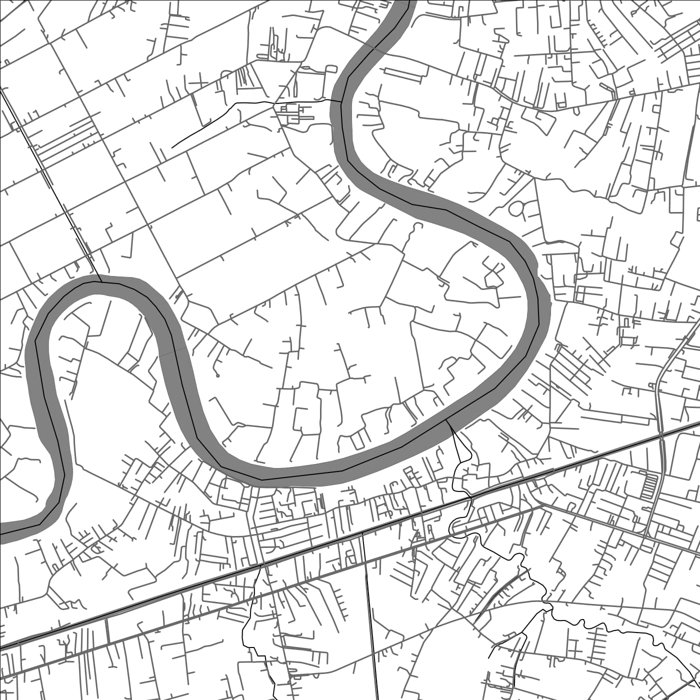 ROAD MAP OF KRATHUM BAEN, THAILAND BY MAPBAKES