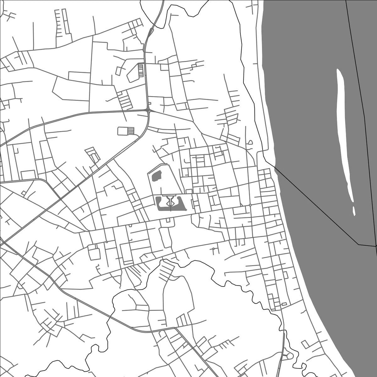 ROAD MAP OF MUKDAHAN, THAILAND BY MAPBAKES