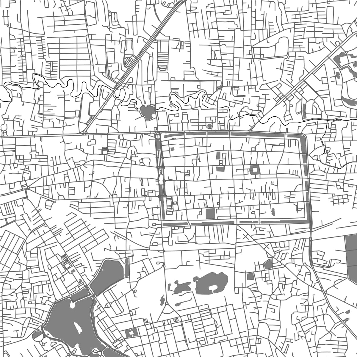 ROAD MAP OF NAKHON RATCHASIMA, THAILAND BY MAPBAKES