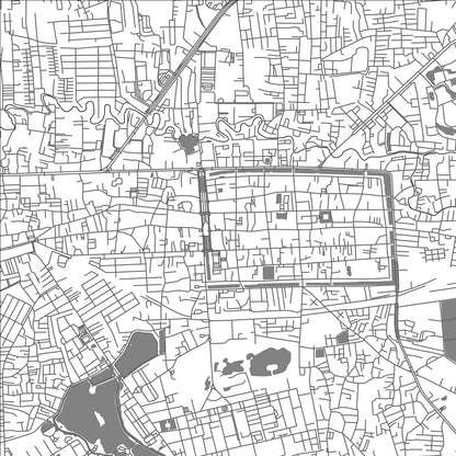 ROAD MAP OF NAKHON RATCHASIMA, THAILAND BY MAPBAKES