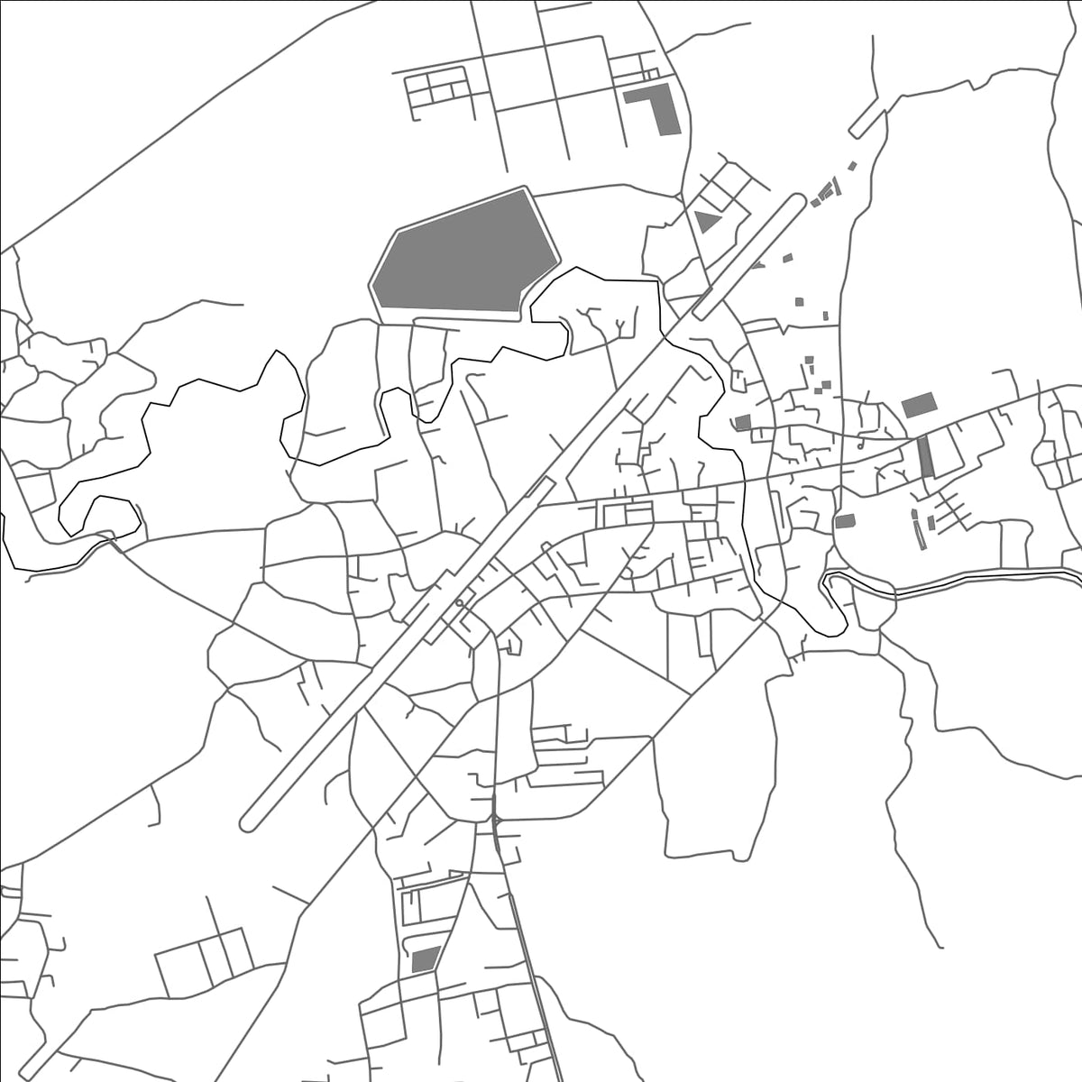ROAD MAP OF NON SUNG, THAILAND BY MAPBAKES