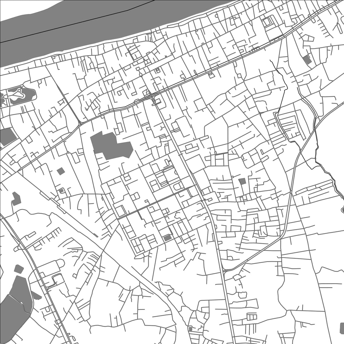 ROAD MAP OF NONG KHAI, THAILAND BY MAPBAKES