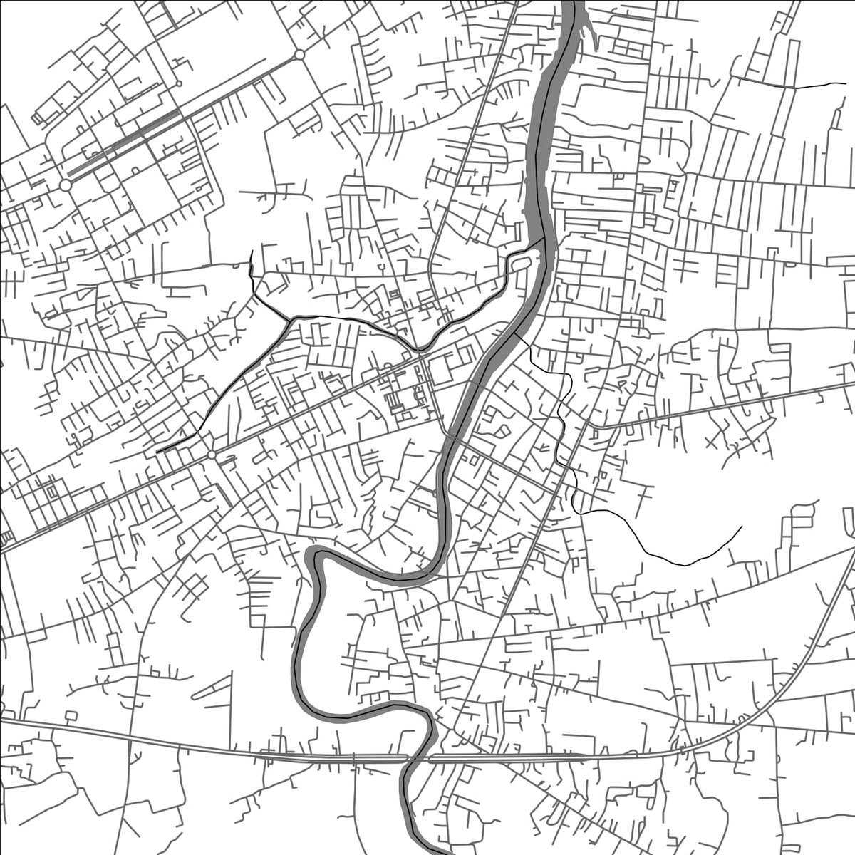 ROAD MAP OF PATTANI, THAILAND BY MAPBAKES