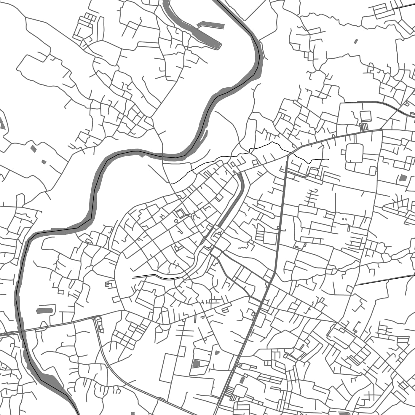 ROAD MAP OF PHRAE, THAILAND BY MAPBAKES