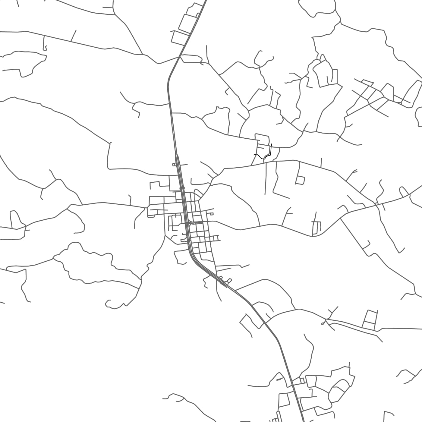 ROAD MAP OF PONG NAM RON, THAILAND BY MAPBAKES