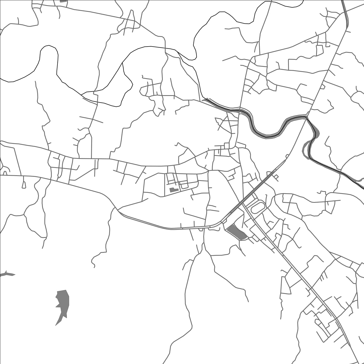 ROAD MAP OF PUA, THAILAND BY MAPBAKES