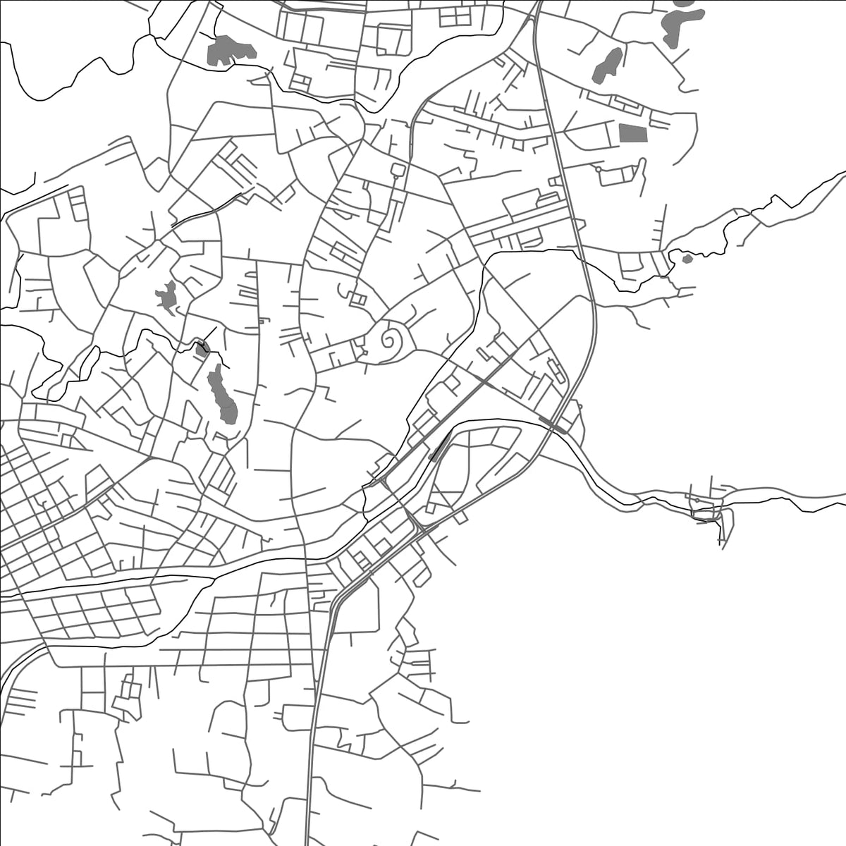 ROAD MAP OF RANONG, THAILAND BY MAPBAKES