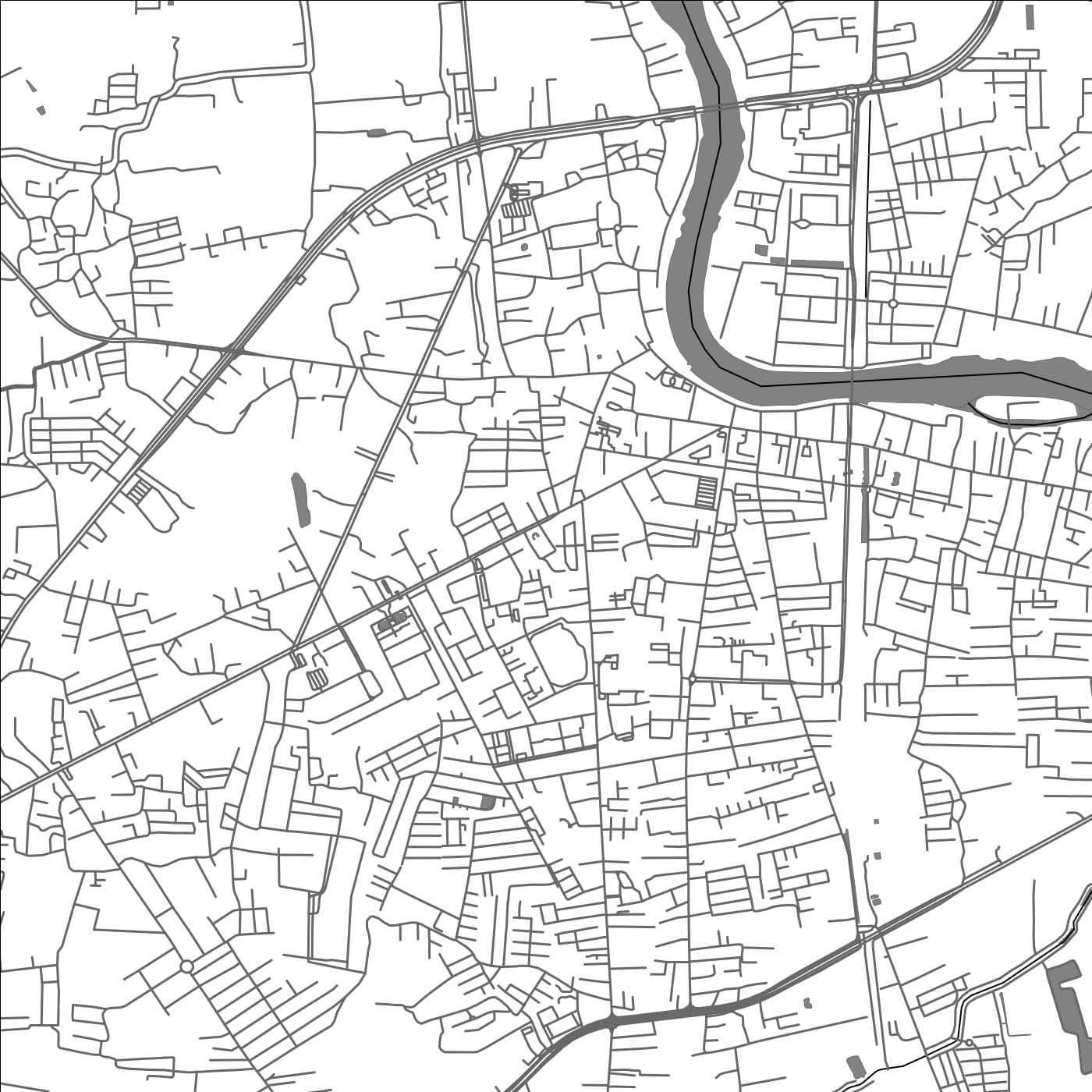 ROAD MAP OF RATCHABURI, THAILAND BY MAPBAKES