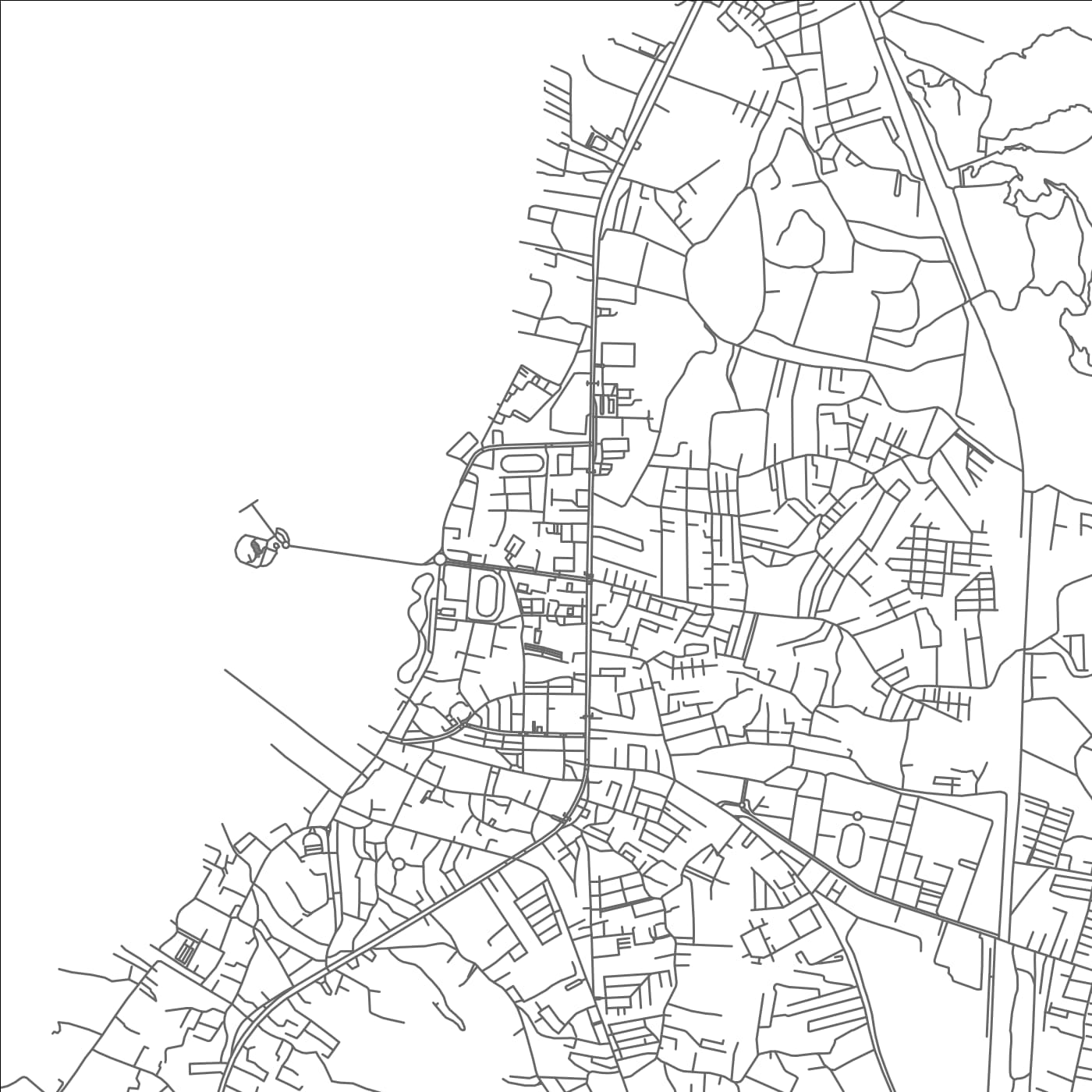 ROAD MAP OF SI RACHA, THAILAND BY MAPBAKES