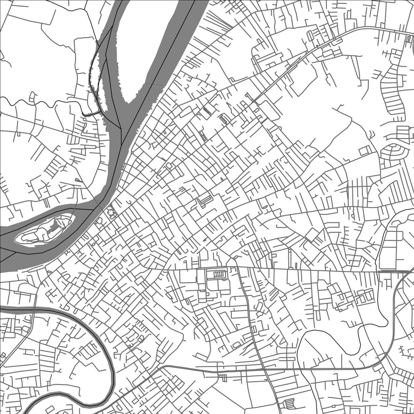 ROAD MAP OF SURAT THANI, THAILAND BY MAPBAKES