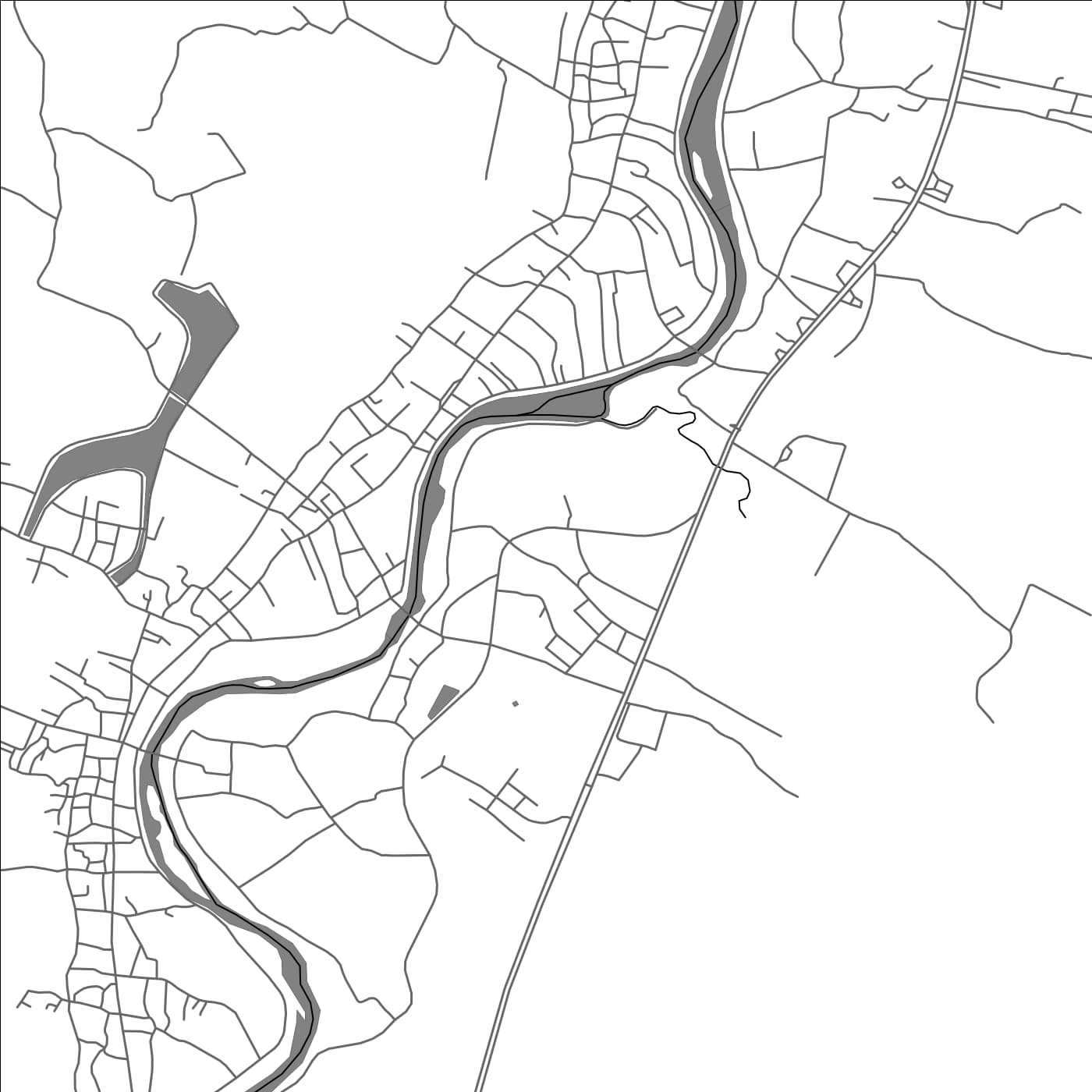 ROAD MAP OF THOEN, THAILAND BY MAPBAKES