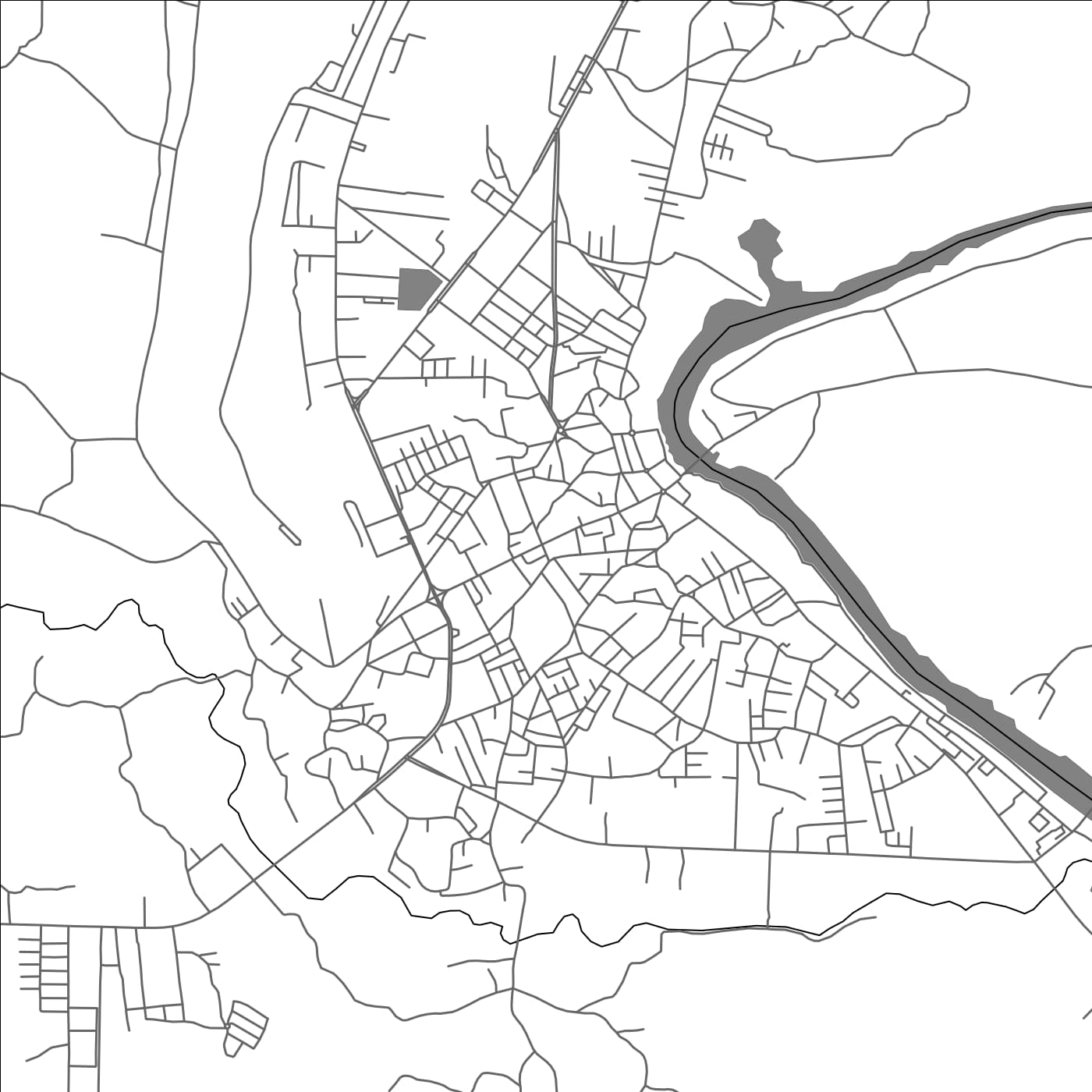 ROAD MAP OF UTHAI THANI, THAILAND BY MAPBAKES