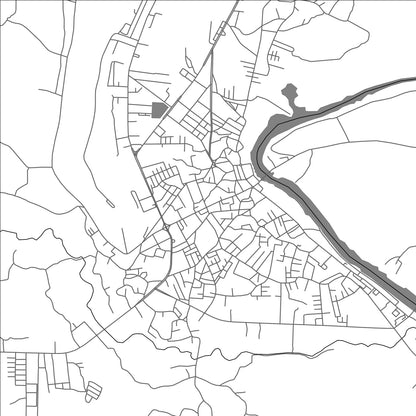 ROAD MAP OF UTHAI THANI, THAILAND BY MAPBAKES