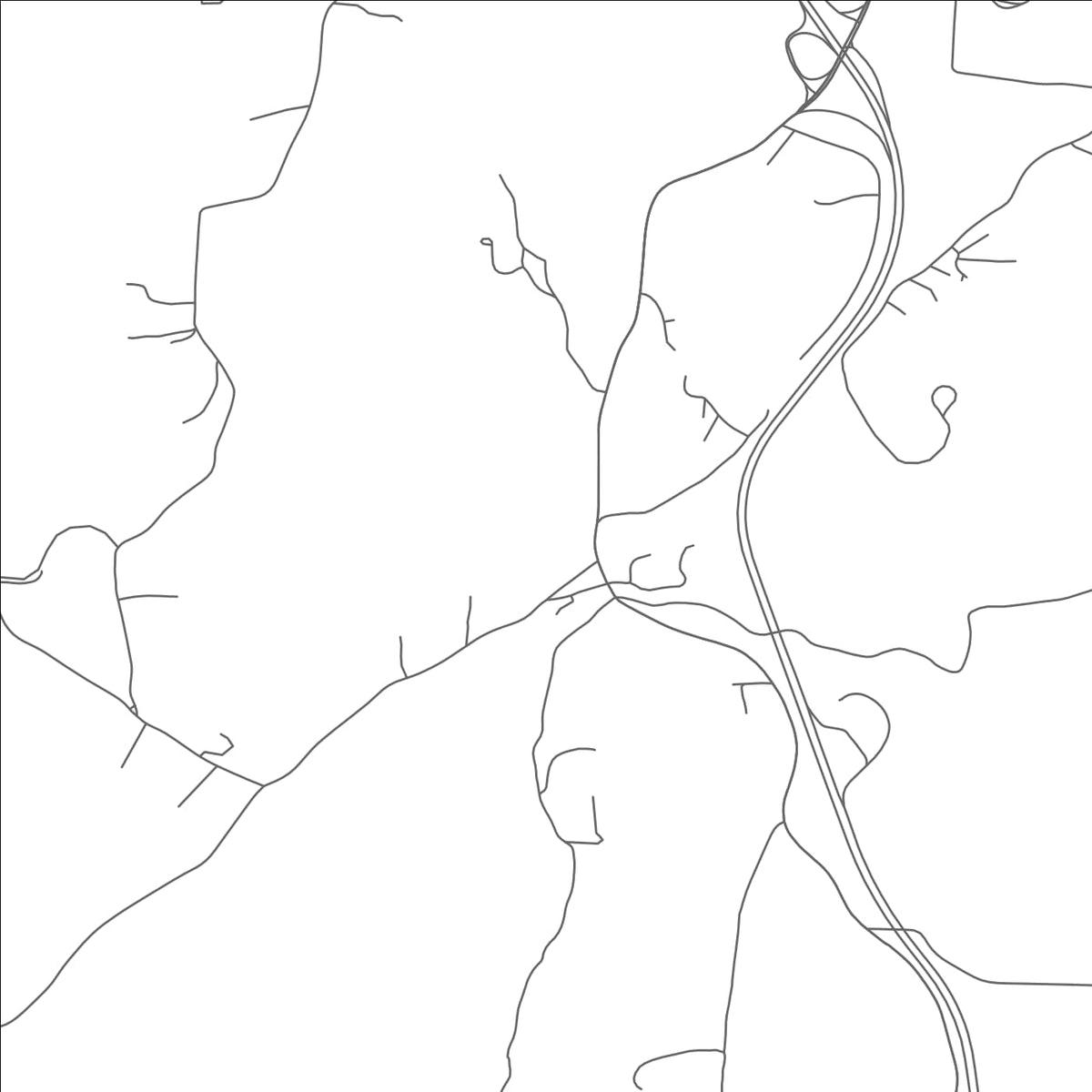 ROAD MAP OF ALGIERS, VERMONT BY MAPBAKES