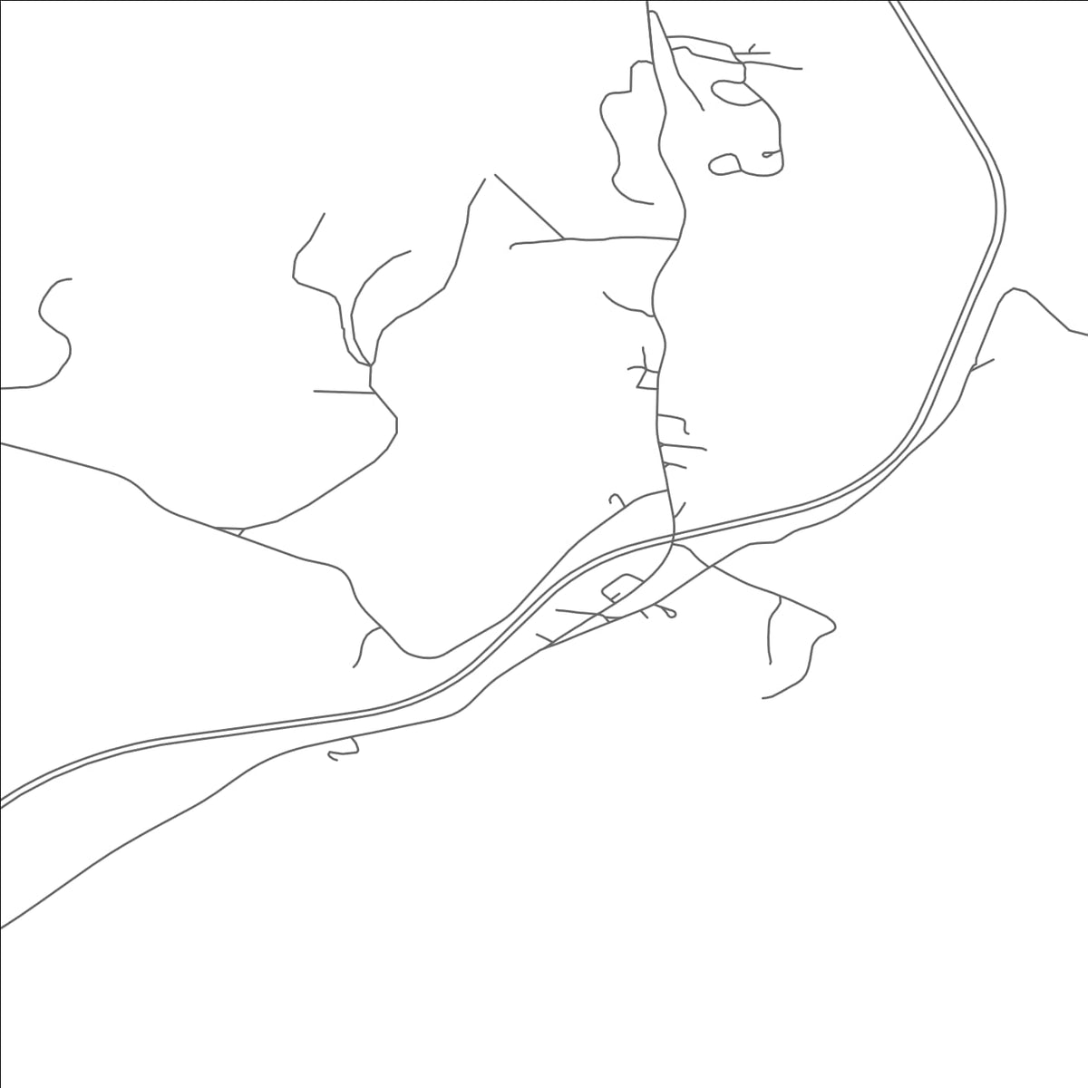 ROAD MAP OF NORTH HARTLAND, VERMONT BY MAPBAKES