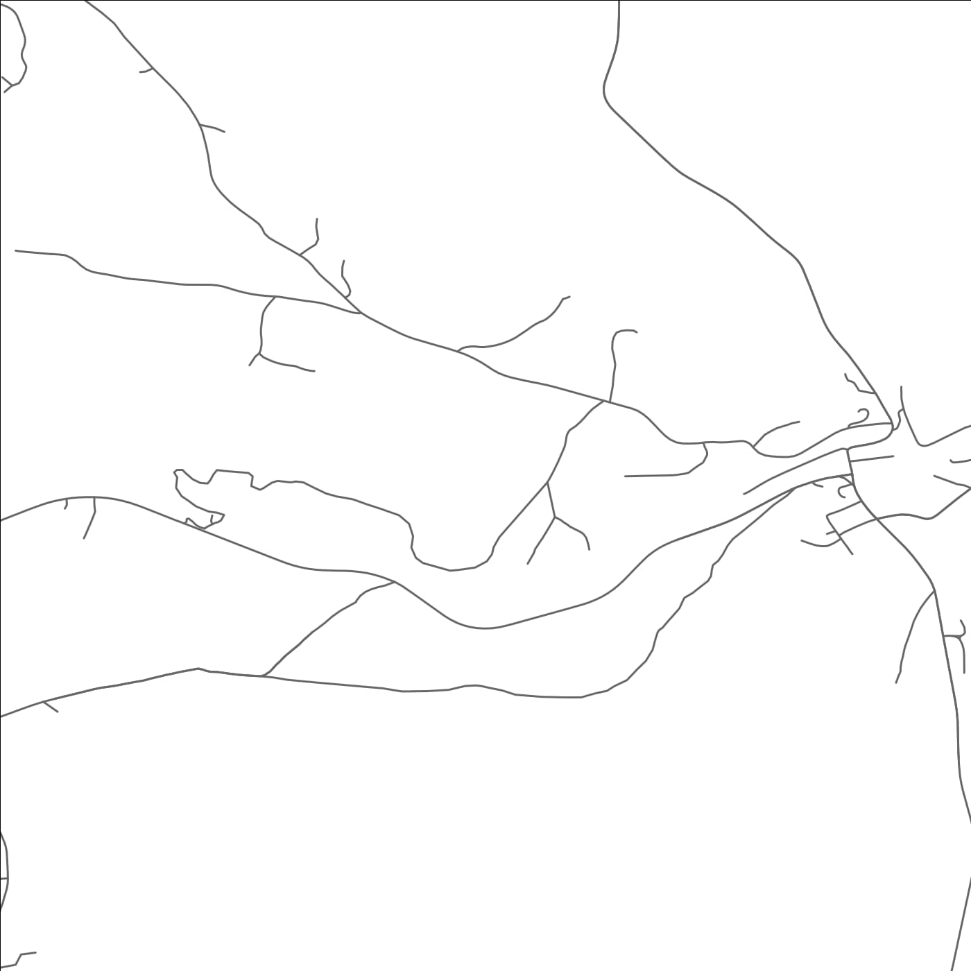 ROAD MAP OF WELLS RIVER, VERMONT BY MAPBAKES