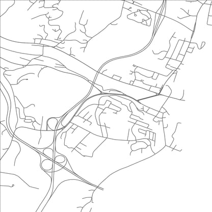 ROAD MAP OF WHITE RIVER JUNCTION, VERMONT BY MAPBAKES