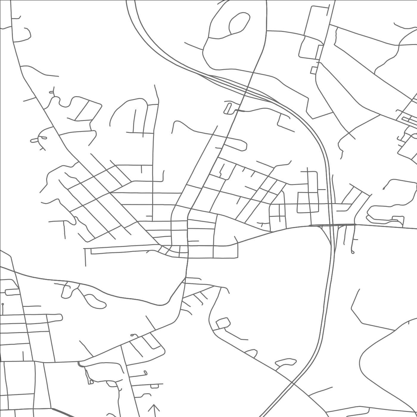 ROAD MAP OF WINOOSKI, VERMONT BY MAPBAKES