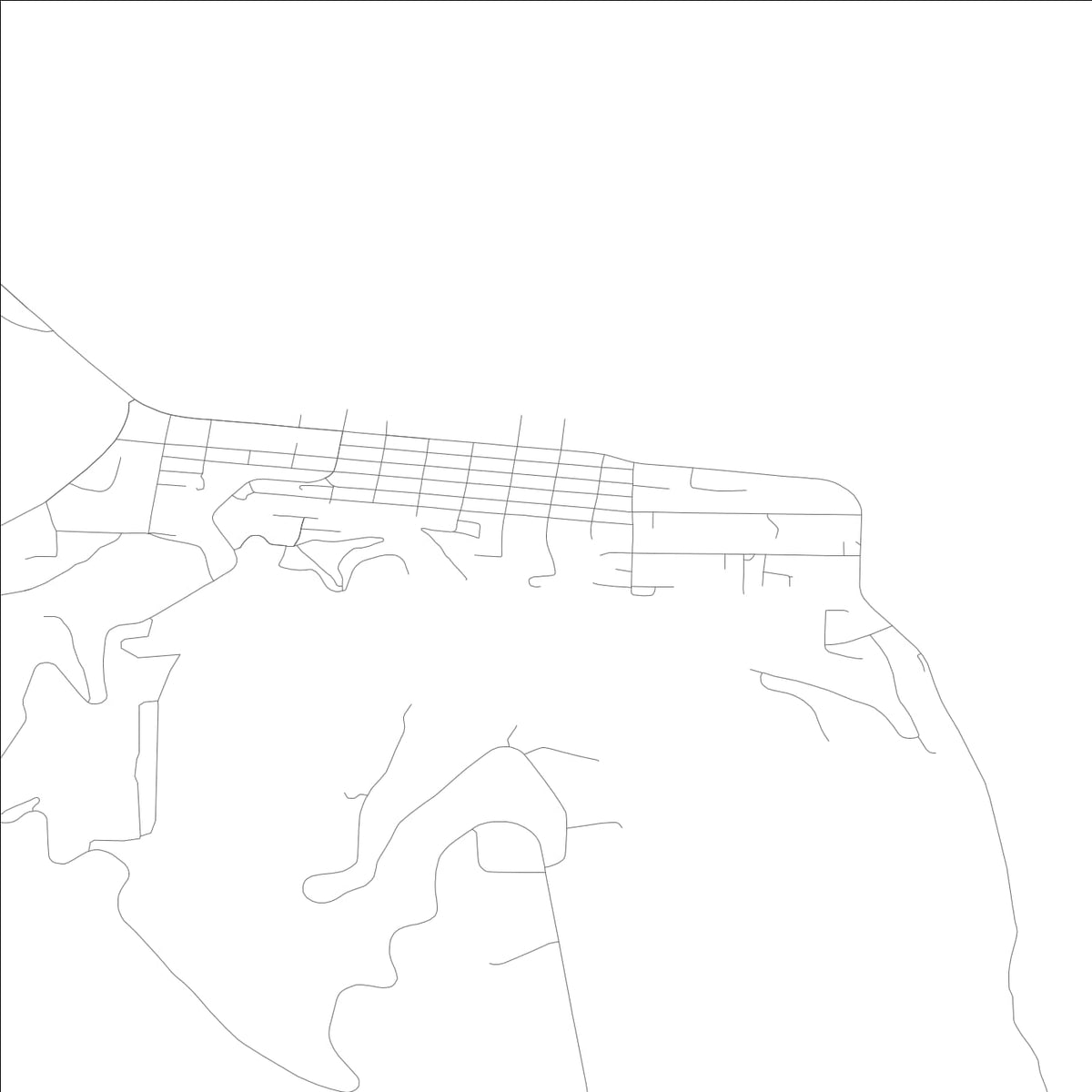 ROAD MAP OF ASOTIN, WASHINGTON BY MAPBAKES