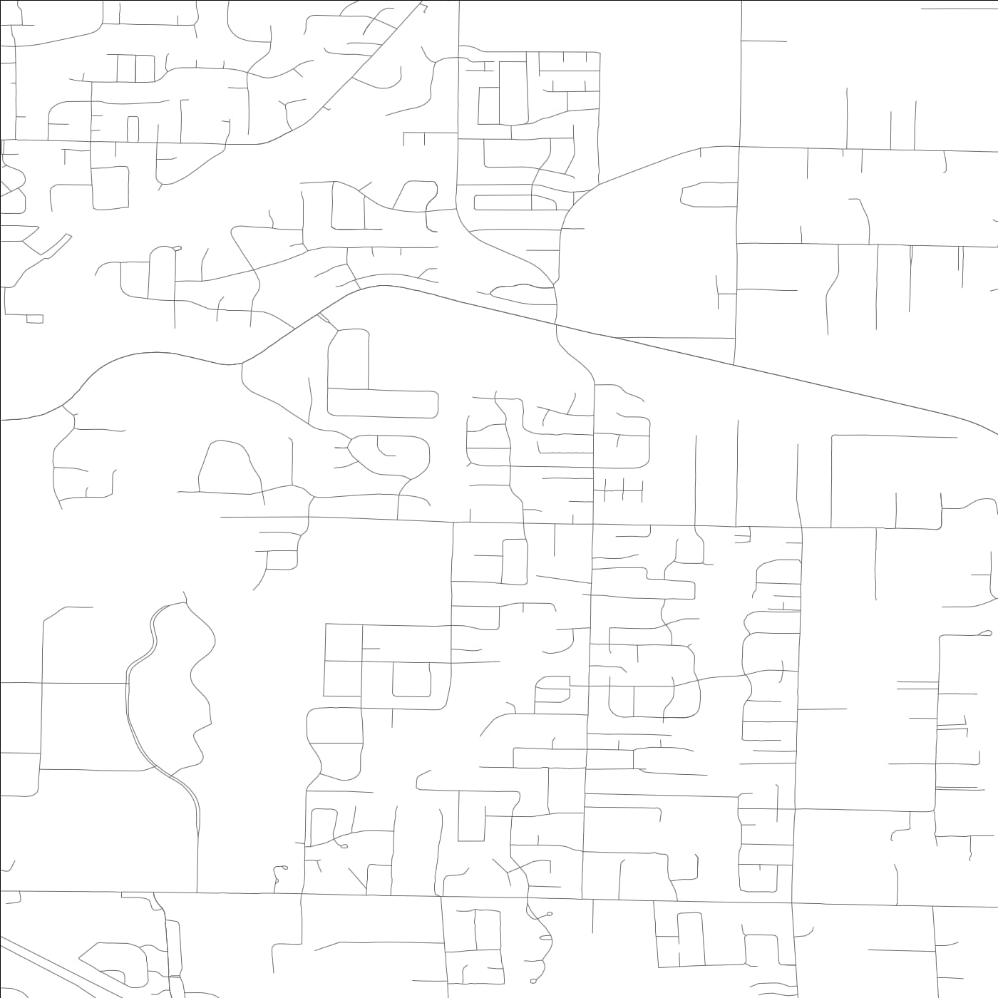 ROAD MAP OF BOTHELL EAST, WASHINGTON BY MAPBAKES