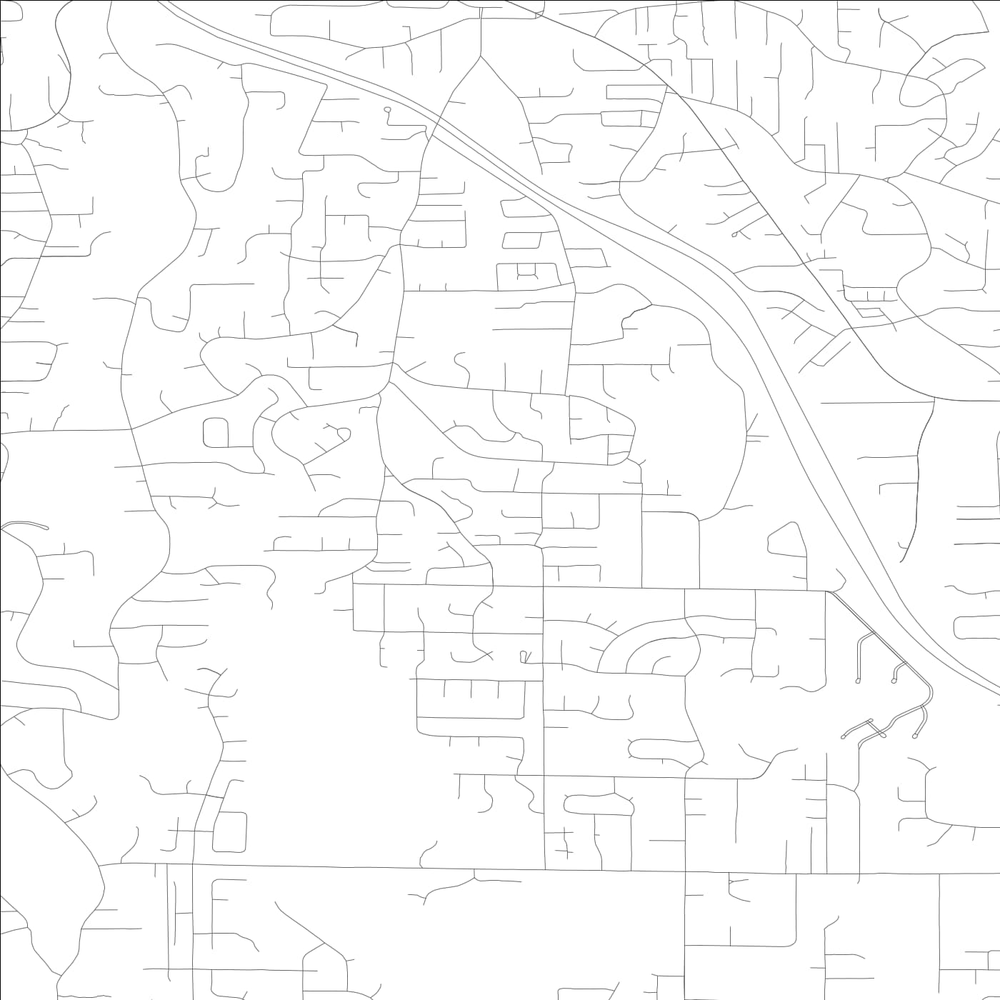 ROAD MAP OF BOTHELL WEST, WASHINGTON BY MAPBAKES