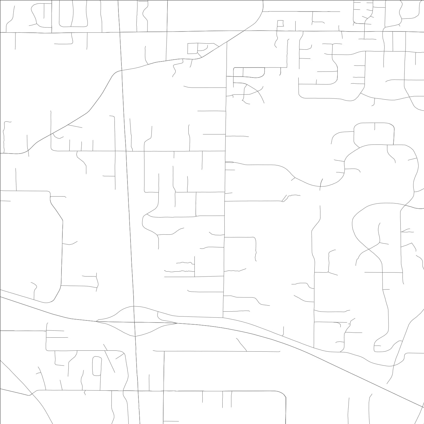 ROAD MAP OF BUNK FOSS, WASHINGTON BY MAPBAKES