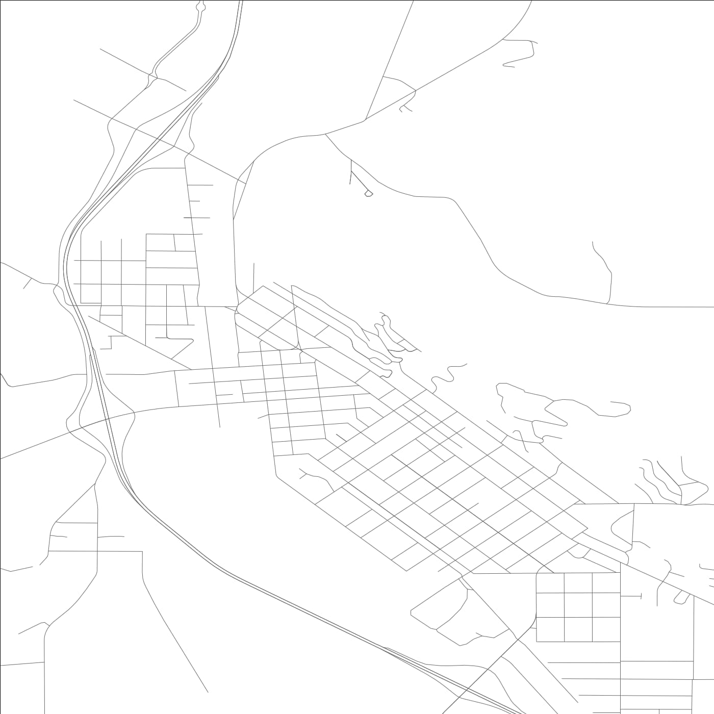 ROAD MAP OF CHEHALIS, WASHINGTON BY MAPBAKES