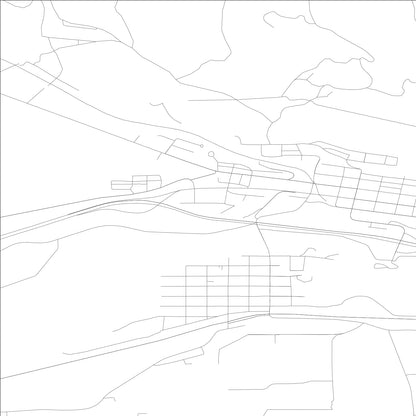 ROAD MAP OF CLE ELUM, WASHINGTON BY MAPBAKES