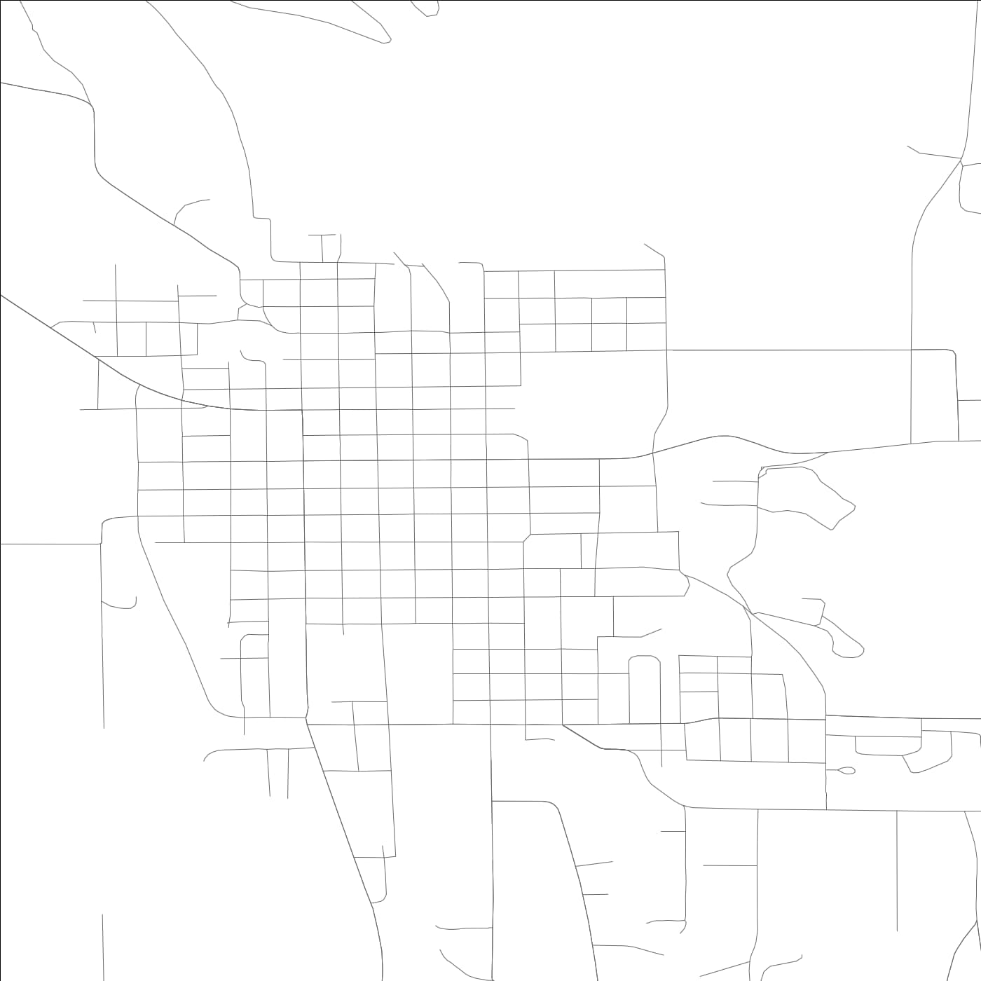 ROAD MAP OF COLVILLE, WASHINGTON BY MAPBAKES