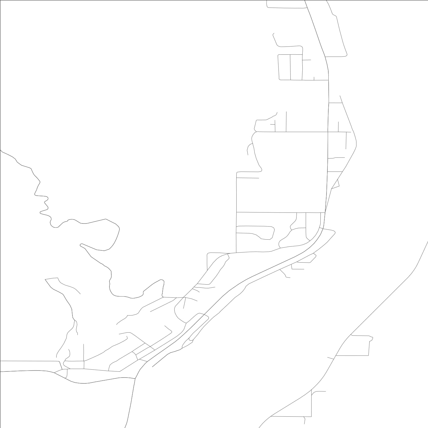 ROAD MAP OF ENTIAT, WASHINGTON BY MAPBAKES